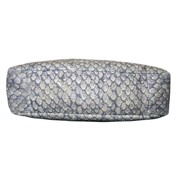 Coach 2013 Taylor Grey Snake Print Canvas & Leather trim Crossbody handbag - Picture 5 of 12